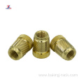 Copper nut copper insert embedded cold knurled nut